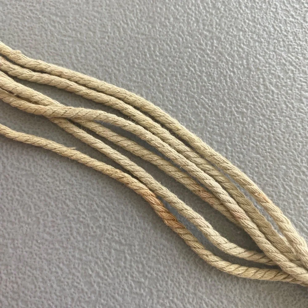 VTG Braided Rope Belt Size S/M Boho Hippie Gypsy Festival Skinny Pink Beads Fair
